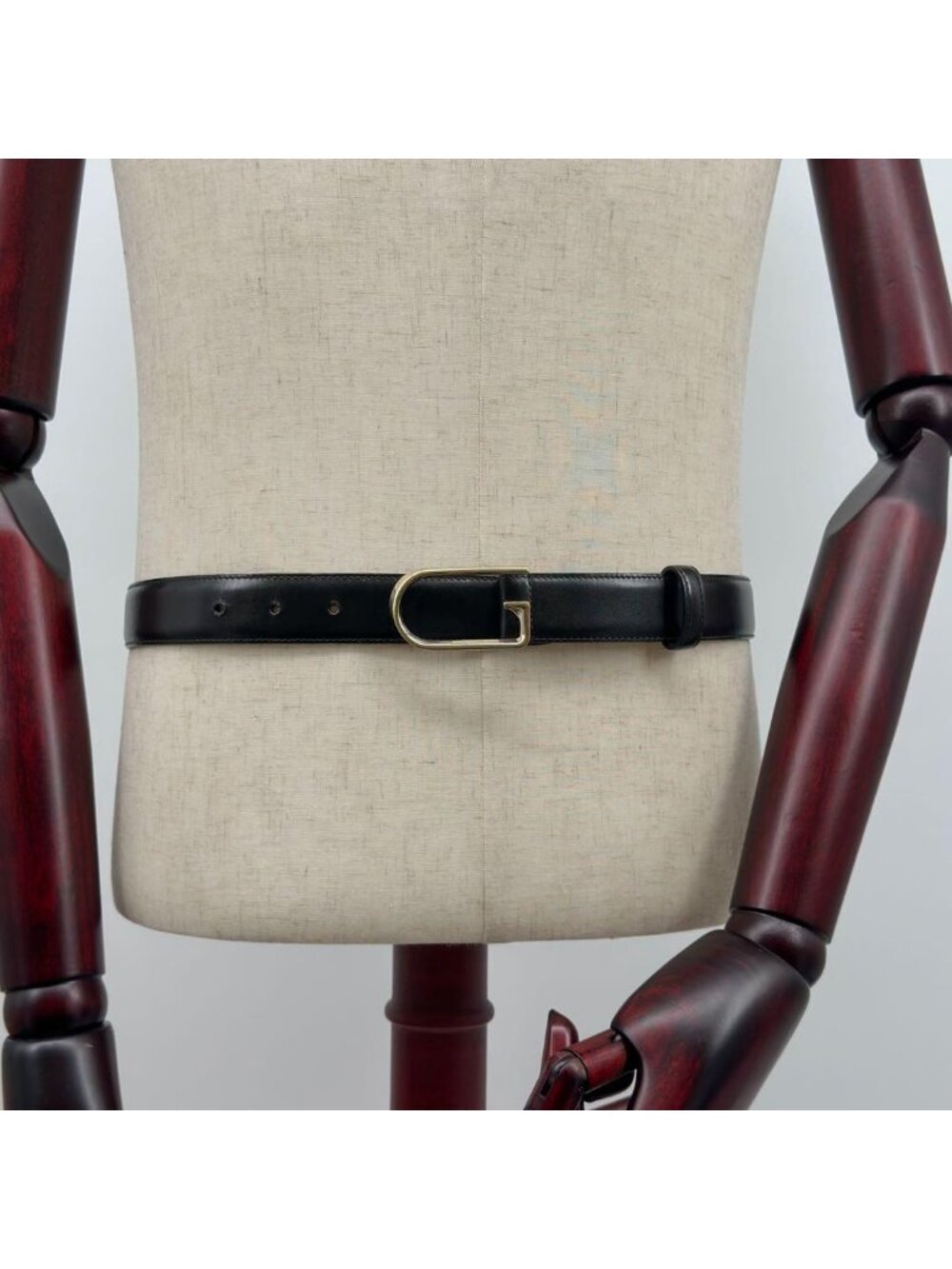 Gucci Vintage Belt Gold and Black Leather - Picture 3 of 9